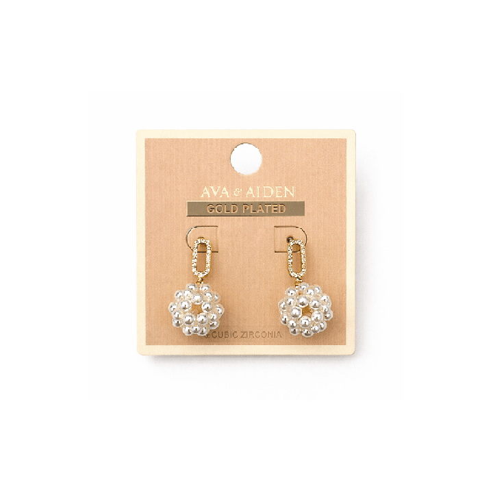 Aretes Colgantes Perla Glam - Imagen principal