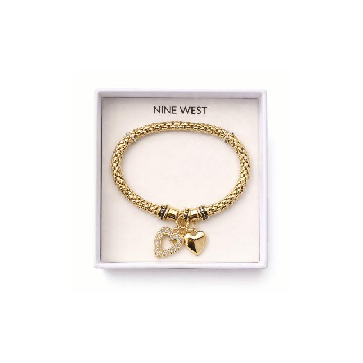 Pulsera Nine West Dorada con Dije Corazón - Imagen principal