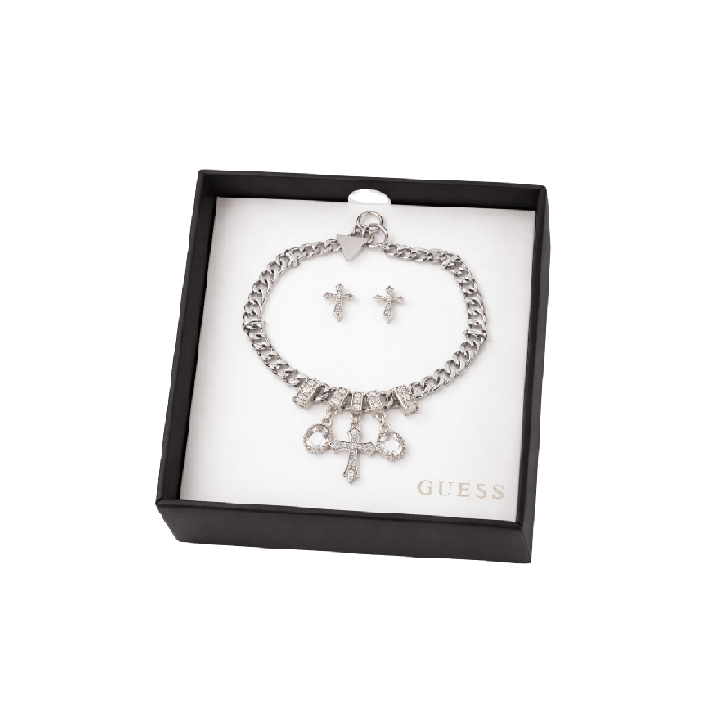 Set Collar GUESS Plateado con Aretes - Imagen principal